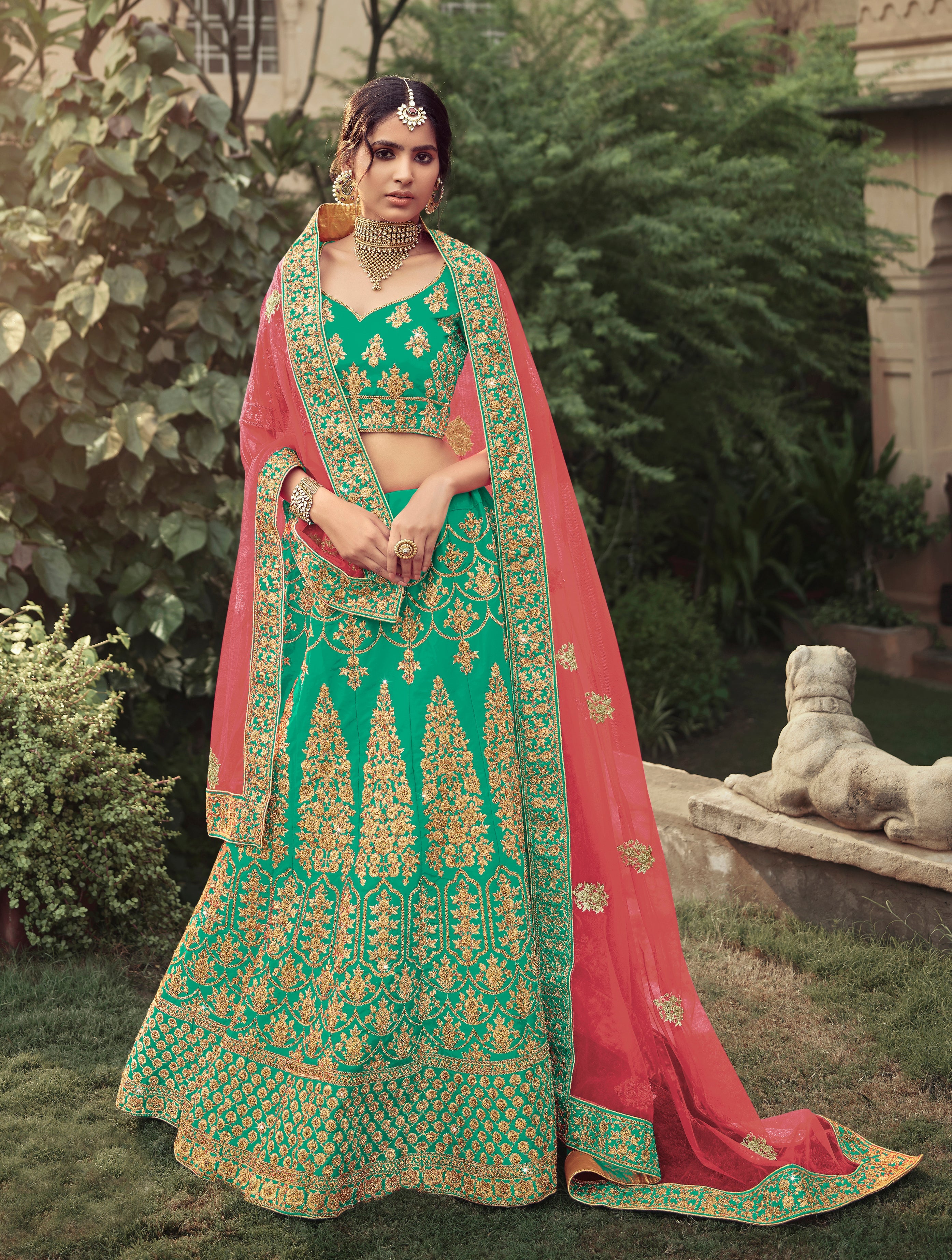pink-heavy-embroidered-satin-lehenga-choli-rich-net-dupatta