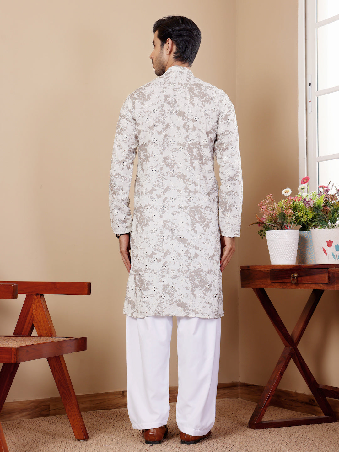 Light Green Tie Dye Viscose Kurta Set